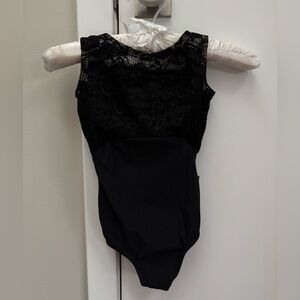 Luckleo Black Leotard - women’s extra extra small